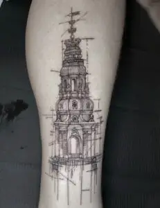 Delicate fine line tattoo created at All City Tattoo Delray Beach